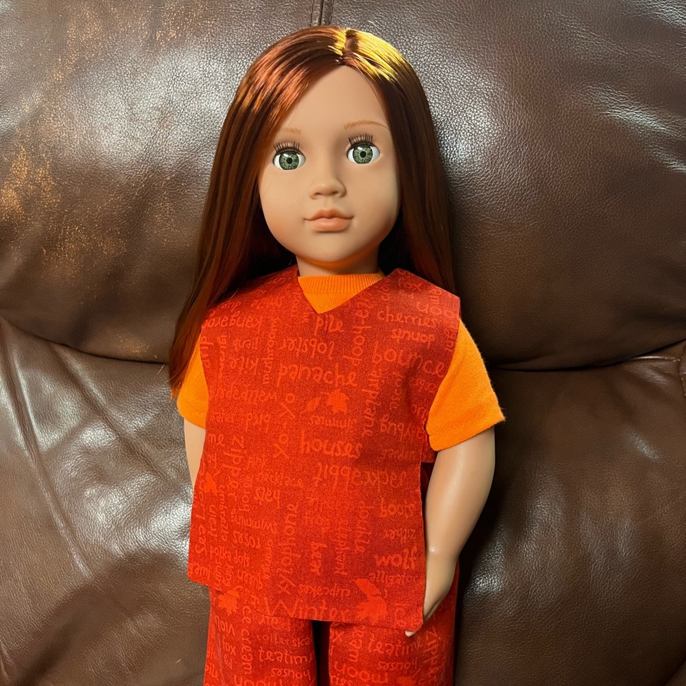 Our Generation 18 inch doll with red hair and green eyes